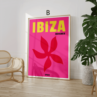 Reiseposter · Geschenkidee · Capri Ibiza Miami Mykonos Palm Beach Tulum · Minimalistische Wandkunst · Dekoprint ohne Rahmen