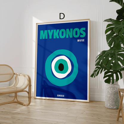 Reiseposter · Geschenkidee · Capri Ibiza Miami Mykonos Palm Beach Tulum · Minimalistische Wandkunst · Dekoprint ohne Rahmen